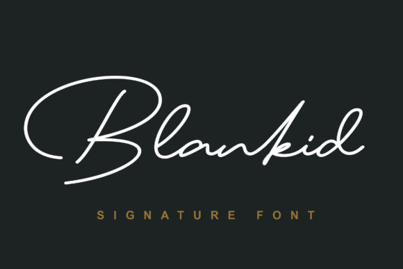 Blankid Font: Elegant Signature Typeface for Crafters