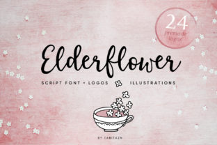 Elderflower Font: A Cute Script Typeface for Crafters