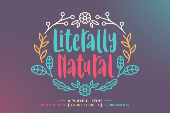 Literally Natural Font for Handmade Crafts
