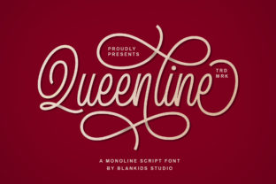 Queenline Font: A Bold Script for Handmade Products