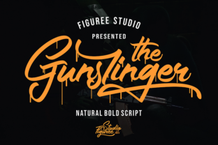 The Gunslinger Font: Bold Script for Handmade Labels